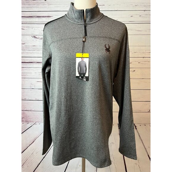 Spyder Active half zip pullover sweatshirt Small NWT‎ Fleece Stretch Long Sleeve - Picture 1 of 9